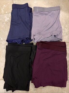 Boxhero  Men's Boxer Briefs Pack - Black, Navy, Light Gray, Burgundy XL